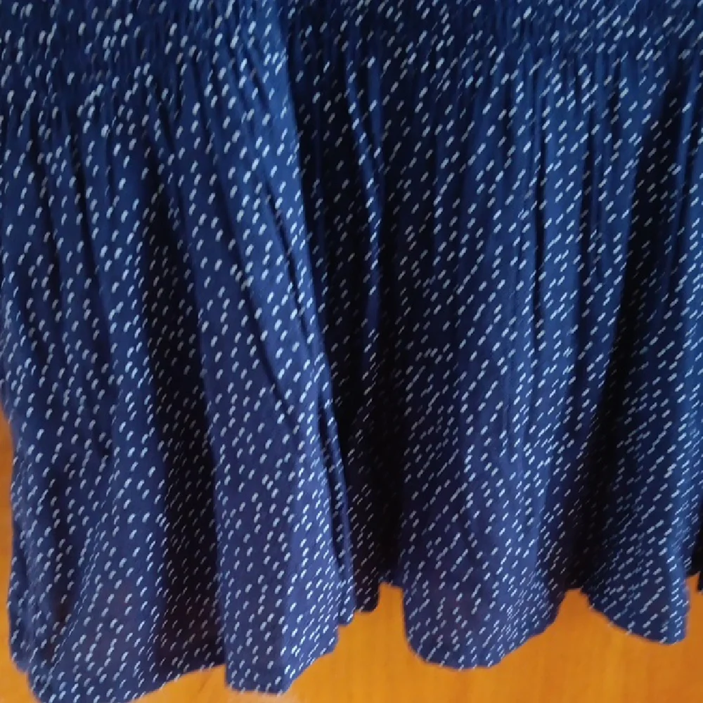 Urban Outfitters Dark Blue Polka Dot Blouse